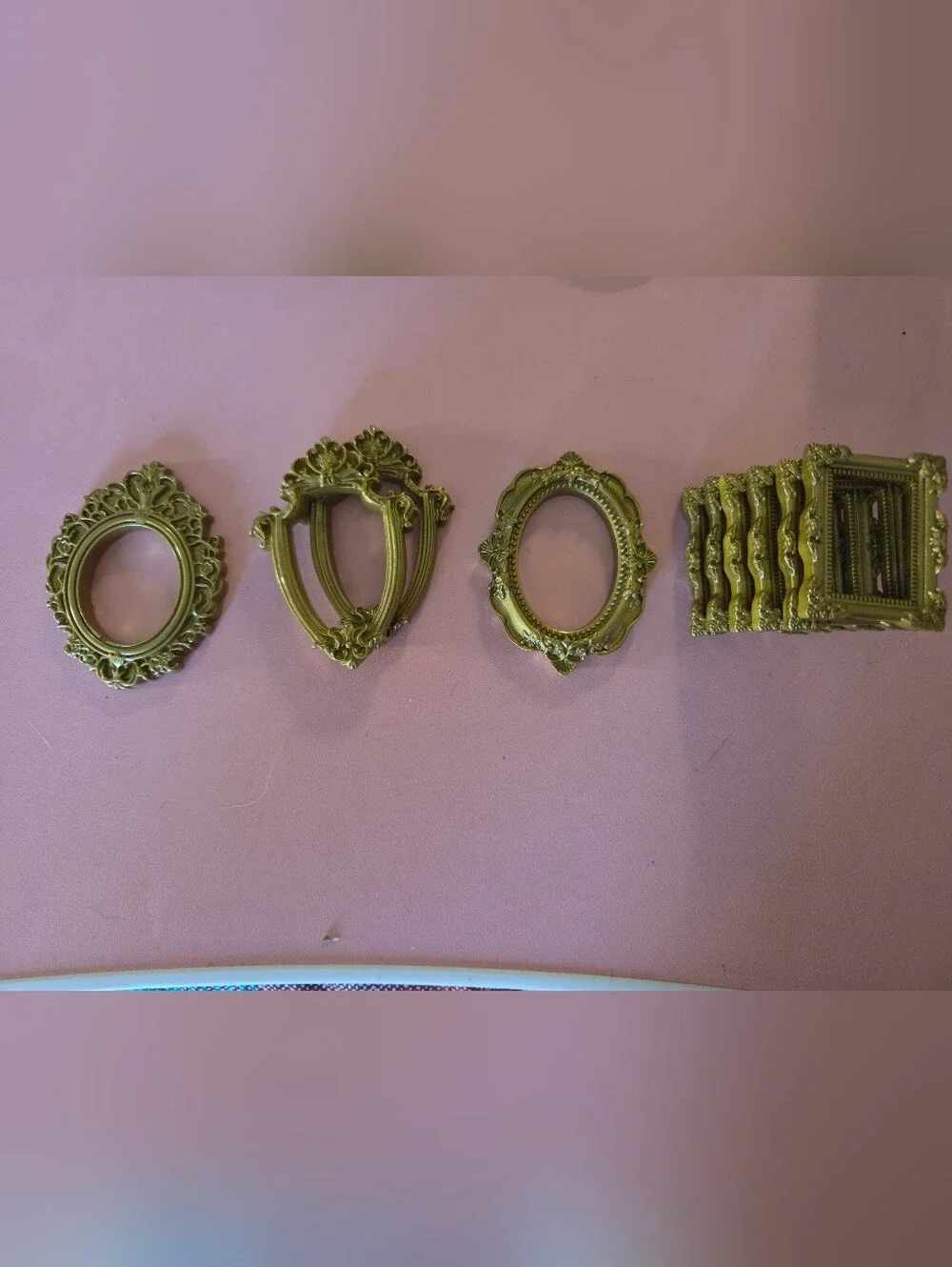 Ornate Gold Decorative Mini Frames - Set of 10